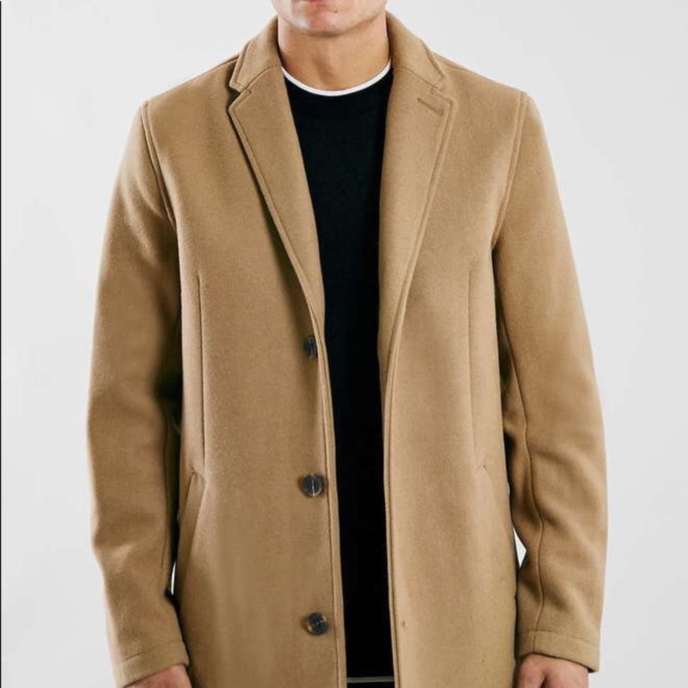 Topman Camel Overcoat